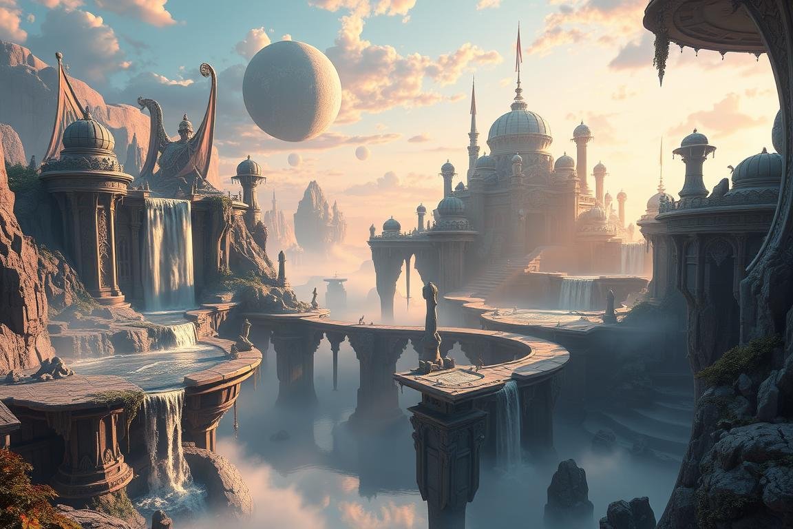 Example of artwork created using DALL-E AI painting tool showing surreal landscape